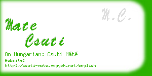 mate csuti business card