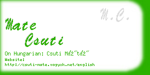 mate csuti business card